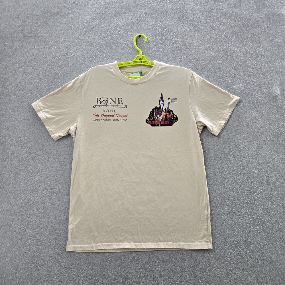 Bone Thugs-N-Harmony X Shoe Palace Men Shirt L Beige Graphic Hip Hop Rap